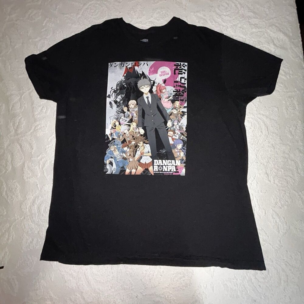 Danganronpa 3 T-Shirt XXL Black Despair Arc Hope's Peak Full Cast Funimation